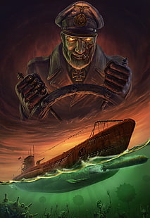 Schiffskapitän Tapete, tot, U-Boot, HD-Hintergrundbild HD wallpaper