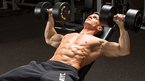 men, gym, dumbbells, weightlifter, HD wallpaper HD wallpaper