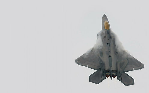 F-22ラプター航空機、灰色のNASA宇宙船、F-22、ラプター、航空機、 HDデスクトップの壁紙 HD wallpaper