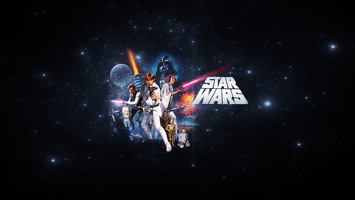 R2-D2, Obi-Wan Kenobi, karya seni, Princess Leia, Darth Vader, Star Wars, C-3PO, Luke Skywalker, film, Chewbacca, Han Solo, Wallpaper HD