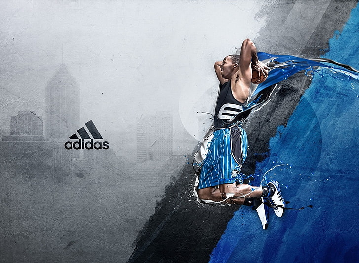 NBA Adidas, adidas Dwight Howard, Sports, Basketball, dwight howard, nba, adidas, jam, dunk, HD wallpaper
