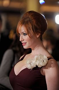  Christina Hendricks, redhead, actress, HD wallpaper HD wallpaper