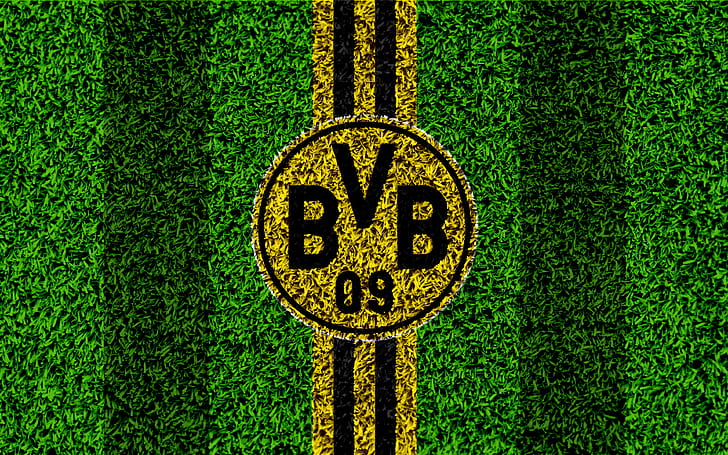 サッカー、ボルシアドルトムント、BVB、エンブレム、ロゴ、 HDデスクトップの壁紙