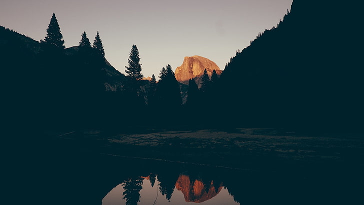 Etendue d'eau, Parc National de Yosemite, nature, reflet, vallée, Fond d'écran HD