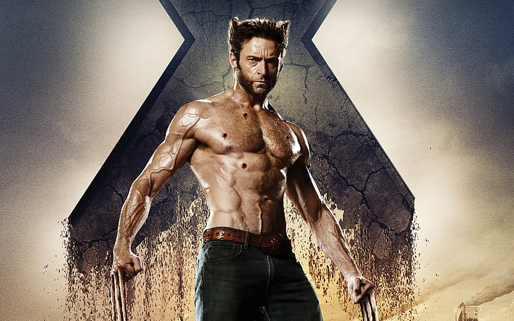 Wolverine rolünde Hugh Jackman, X-Men: Geçmiş Günler Gelecek, Wolverine, Hugh Jackman, HD masaüstü duvar kağıdı