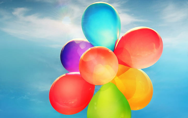 Colorful Balloons, colorful, balloons, HD wallpaper