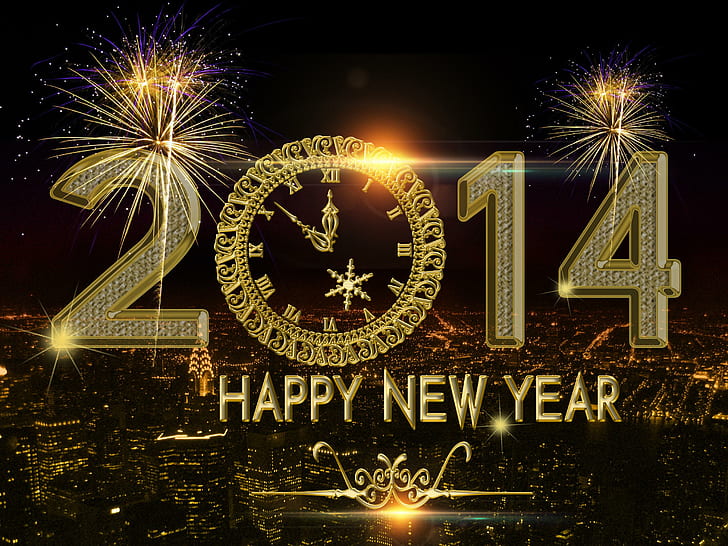 Happy New Year 2014 N.01, 2014, new year, HD wallpaper