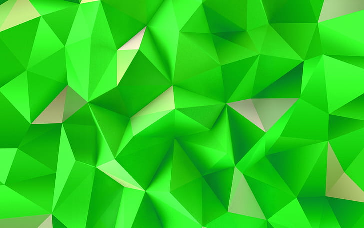 Triángulos verdes, triángulos, Fondo de pantalla HD | Wallpaperbetter