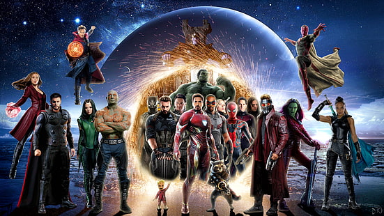 เวนเจอร์ส: Infinity War, Marvel Comics, 4K, Superheroes, วอลล์เปเปอร์ HD HD wallpaper