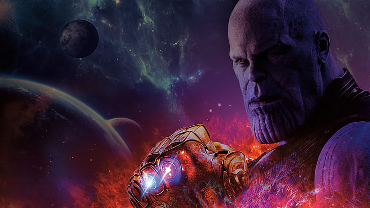 Thanos, Avengers Infinity Savaşı, filmler, Marvel Sinematik Evreni, gezegen, HD masaüstü duvar kağıdı