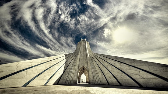 이란, 타워, 건축, 아자 디 타워, 테헤란, 랜드 마크, HD 배경 화면 HD wallpaper