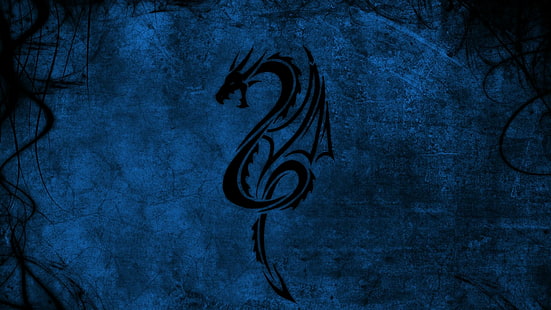 azul, dragão, pirulito, HD papel de parede HD wallpaper