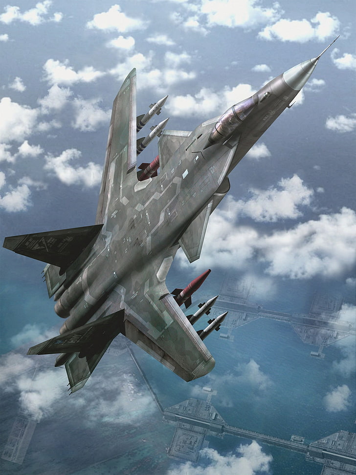 aereo da caccia grigio, jet, attacco aeronautico Delta, Sukhoi Su-47, Berkut, Sfondo HD, sfondo telefono