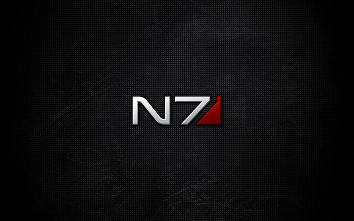 Mass Effect, N7, шрифт, фон, тень, HD обои