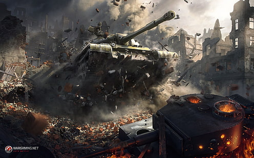 Fondo de pantalla digital de tanque de batalla, World of Tanks, tanque, Fondo de pantalla HD HD wallpaper