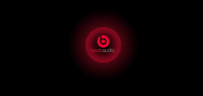 Logo Beats Audio, rosso, rotondo, htc, beat, audio, dr dre, beatsaudio, di dr dre, Sfondo HD HD wallpaper