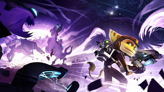 Ratchet and Clank, Ratchet and Clank: Into The Nexus, Clank (Ratchet and Clank), Ratchet (Ratchet and Clank), HD тапет HD wallpaper