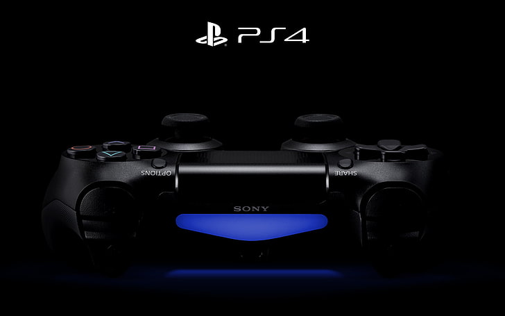 svart Sony PS4 DualShock 4, svart, playstation, ps4, HD tapet