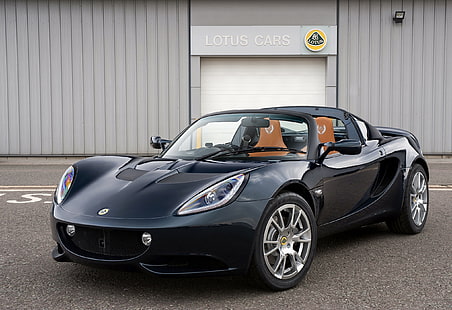 Lotus Elise, schwarz, Supersportwagen, Autos, Vorderansicht, Fahrzeug, HD-Hintergrundbild HD wallpaper