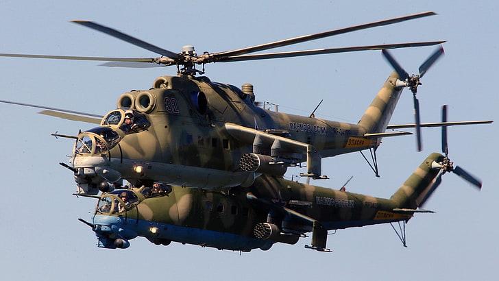 軍隊、軍隊のギア、ヘリコプター、ミルMi-24、 HDデスクトップの壁紙