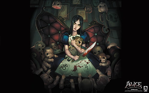 Alice illustration\, Alice in Wonderland, Alice Madness Returns, American McGee's Alice, HD wallpaper HD wallpaper