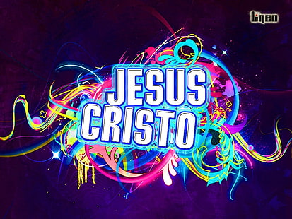 لافتة يسوع كريستو ، يسوع المسيح ، ملونة، خلفية HD HD wallpaper