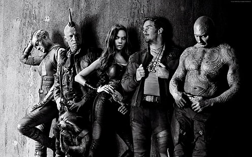 Drax, Lord-Star, Guardians of the Galaxy Vol. 2, Йонду Удонта, Гамора, Ракета, най-добри филми, HD тапет HD wallpaper