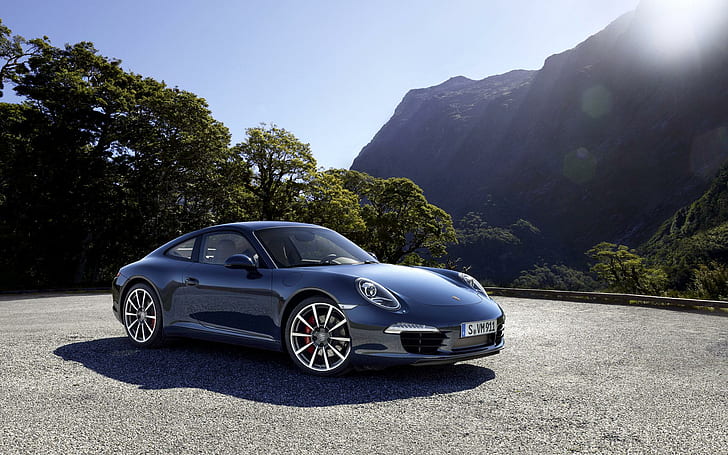 Porsche 911 Carrera S 3, синьо porsche 911, porsche, carrera, автомобили, HD тапет