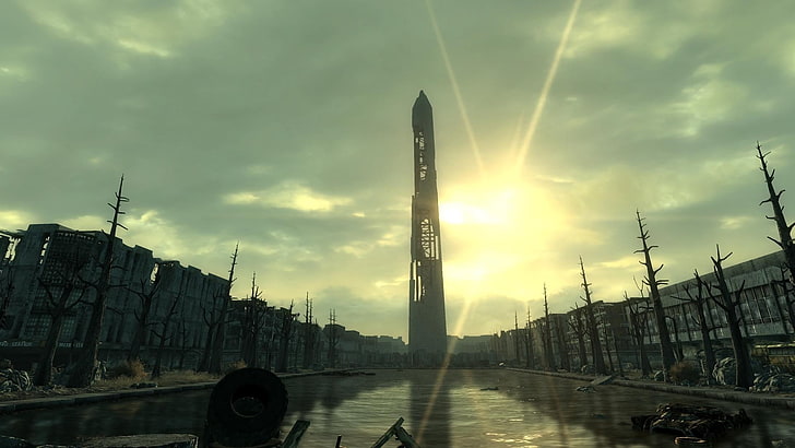 Памятник Fallout 3 Вашингтон, Памятник Fallout 3, Вашингтон, HD обои