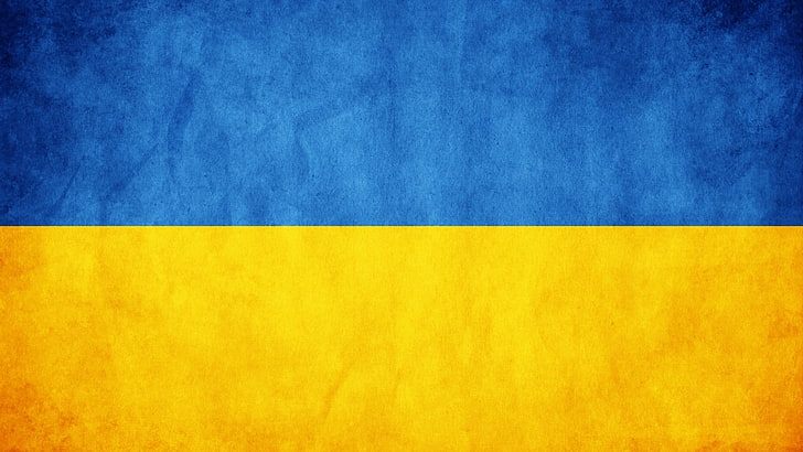 flag, Ukraine, yellow, blue, minimalism, HD wallpaper