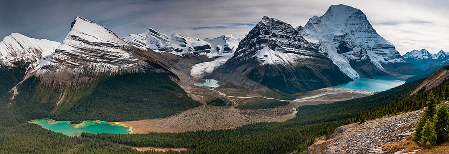 пейзаж, Канада, панорама, провинциален парк Mount Robson, природа, HD тапет HD wallpaper