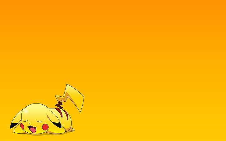 Pokemon Pikachu illustration, stay, Wallpaper, cartoon, sleep, anime, Pikachu, pokemon, HD wallpaper