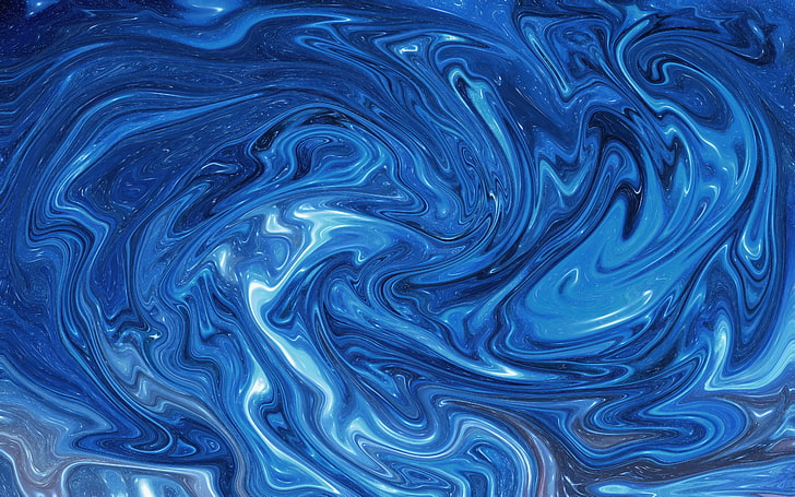 blue water digital wallpaper, lines, wavy, stains, ripple, HD wallpaper