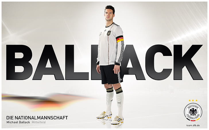tyskland michael ballack fotbollsstjärnor 2560x1600 Sportfotboll HD Art, Tyskland, Michael Ballack, HD tapet