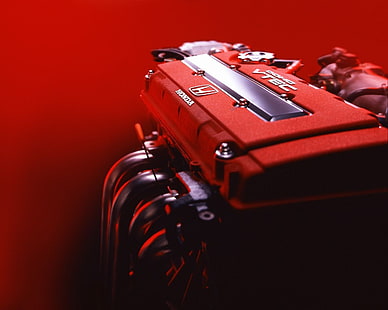 هوندا ، سيارات يابانية ، جي دي إم ، نوع آر ، أحمر ، محركات ، بي 16 ، هوندا سيفيك، خلفية HD HD wallpaper