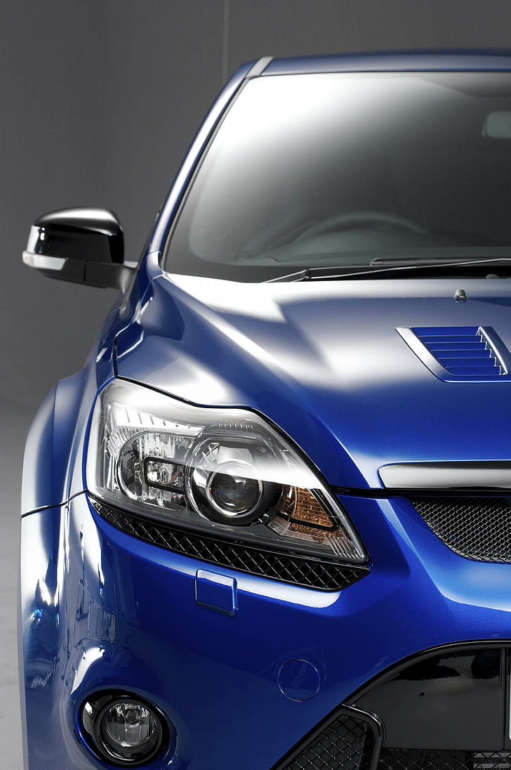 Ford Focus RS Le Mans Edition, ford focus rs_coupe blue 2009_, car, HD wallpaper