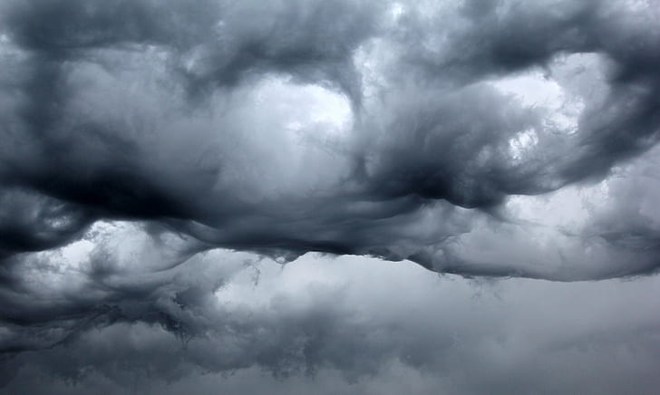 회색과 흰색 흐린 하늘, 폭풍, 주머니, 새 스커 툰, 회색, 흰색, 흐린, 하늘, 구름-하늘, 자연, 날씨, 클라우드 스케이프, 뇌우, 흐린, 불길한, 극적인 하늘, 폭풍 구름, 옥외, 배경, HD 배경 화면