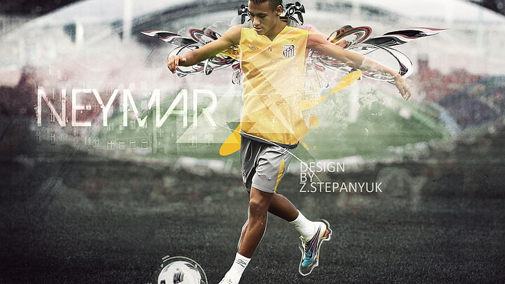 Neymar, Brésil, Fond d'écran HD