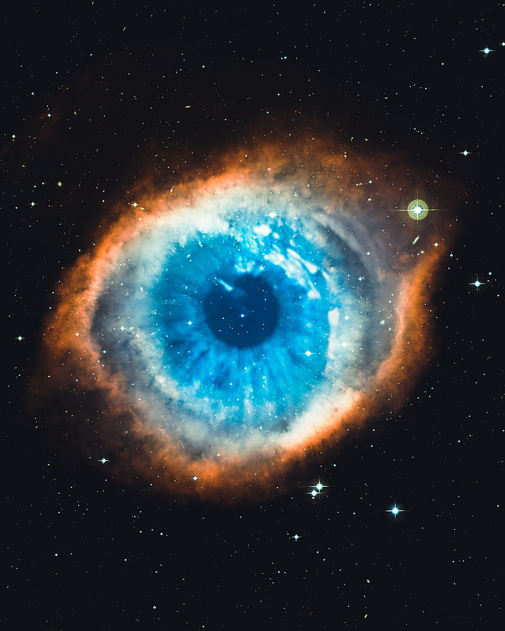 Helix Nebula, Eye, Galaxy, Universe, Stars, HD, HD wallpaper