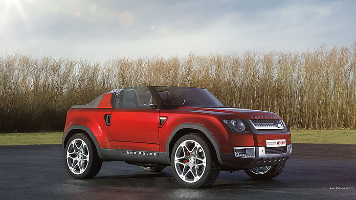 Land Rover DC100, concept cars, red cars, HD wallpaper