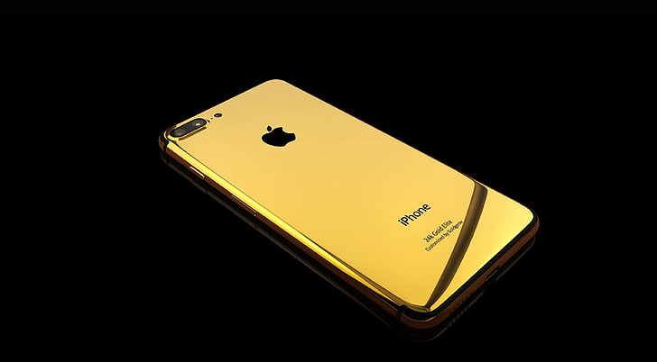 Apple, iPhone, oro, teléfono inteligente, iPhone 7, 24k Gold Elite, iPhone 7 gold, Fondo de pantalla HD