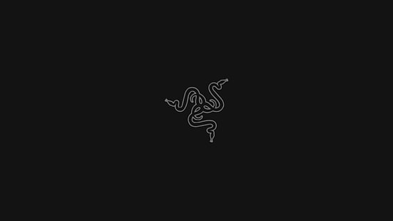schwarzes Razer-Logo, Razer, dunkel, Minimalismus, HD-Hintergrundbild HD wallpaper