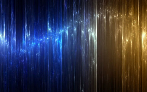 абстрактно, синьо, злато, светлина, HD тапет HD wallpaper