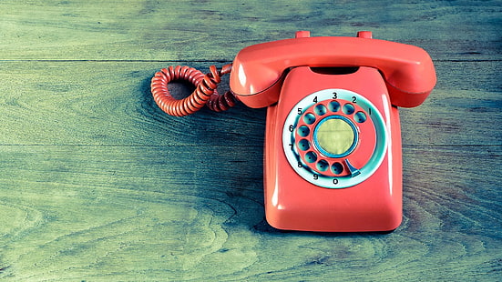 phone, old, red, dial, telephone, vintage, classic, retro, HD wallpaper HD wallpaper