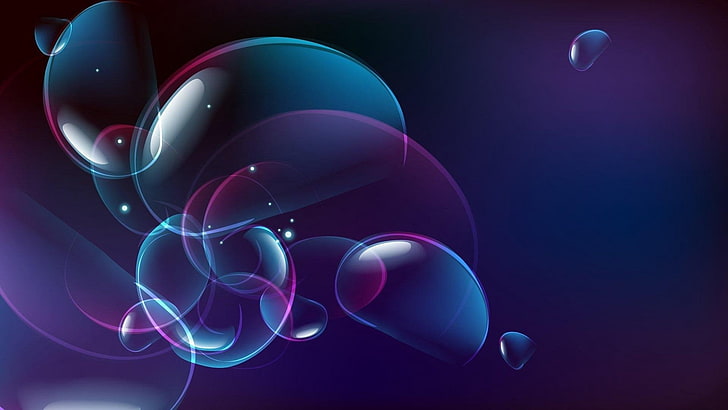 bubble, ovals, shapes, background, ball, air, HD wallpaper
