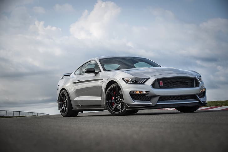 szary, Mustang, Ford, Shelby, tor, GT350R, 2020, Tapety HD