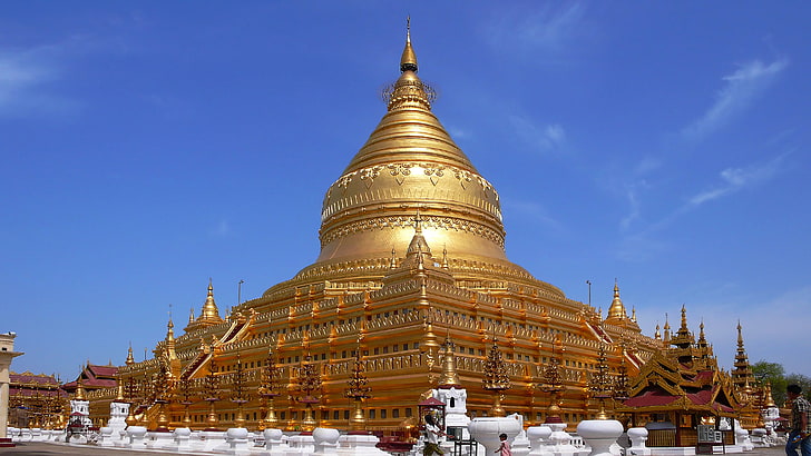Shwezigon Pagoda,bagan, HD wallpaper