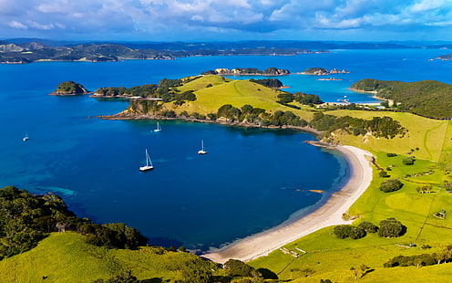 Островите на залива Нова Зеландия Изтегляне на тапет Hd 1920 × 1200, HD тапет HD wallpaper