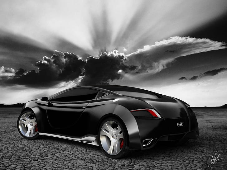 Audi Locus Concept , black audi concept car, audi, concept, locus, cars, HD wallpaper
