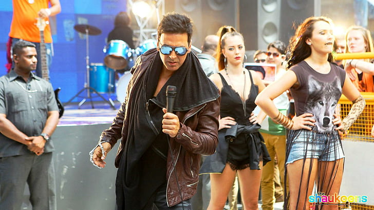 Akshay Kumar In The Shaukeens, brun läderjacka för män, filmer, bollywoodfilmer, bollywood, akshay kumar, 2014, HD tapet